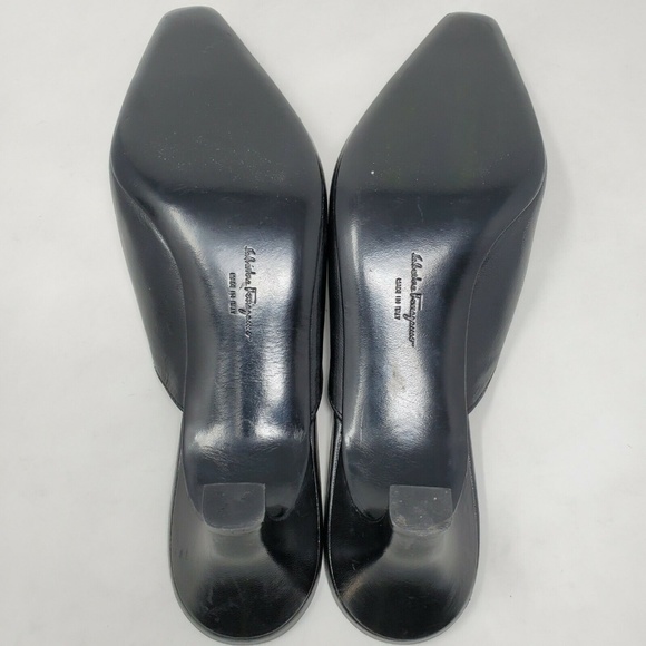 Salvatore Ferragamo Black Leather Mules - Picture 8 of 8